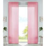 Reduzierte Pinke Unifarbene Moderne gardinenbox Schiebegardinen & Schiebevorhänge matt aus Textil blickdicht 2-teilig 
