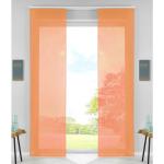 Orange Unifarbene Moderne gardinenbox Schiebegardinen & Schiebevorhänge aus Voile transparent 2-teilig 