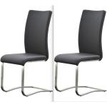 Schwarze Moderne MCA furniture Schwingstühle aus Kunstleder Breite 100-150cm, Höhe 100-150cm, Tiefe 0-50cm 2-teilig 