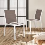 Reduzierte Weiße Moderne Stuhl-Serie aus Aluminium Outdoor 2-teilig 