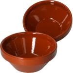 Haselnussbraune Mediterrane MamboCat Runde Dessertschalen aus Keramik 2-teilig 