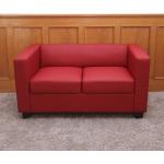 Rote Mendler Lille Zweisitzer-Sofas aus Kunstleder Breite 100-150cm, Höhe 50-100cm, Tiefe 50-100cm 2 Personen 