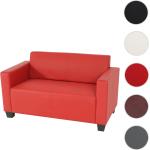 Rote Moderne Mendler Zweisitzer-Sofas aus Kunstleder mit Armlehne Breite 100-150cm, Höhe 50-100cm, Tiefe 50-100cm 2 Personen 