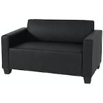 Schwarze Moderne Mendler Zweisitzer-Sofas aus Kunstleder mit Armlehne Breite 100-150cm, Höhe 0-50cm 2 Personen 