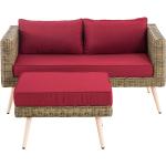 Hellbraune CLP Trading Zweisitzer-Sofas lackiert aus Polyester mit Armlehne Breite 100-150cm, Höhe 50-100cm, Tiefe 50-100cm 2 Personen 