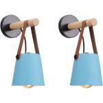 Reduzierte Blaue Moderne Lampenschirme aus Holz 