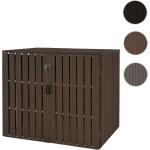 Braune Mendler 2er-Mülltonnenboxen 201l - 300l Verzinkte aus Holz 