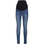 2HEARTS Umstands-Jeans Jeggins, Lange Hose für Damen, Umstandsmode, hoher Bund, Leggings, Länge 32, Baumwoll-Mix, Blau
