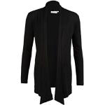 2HEARTS We Love Basics Umstands-Cardigan - offene Jersey-Jacke für die Schwangerschaft - Ärmel in 7/8-Länge & Schalkragen - schwarz