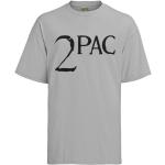 Graue Hip Hop 2Pac Bio Statement-Shirts aus Jersey für Herren 