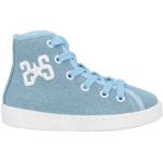 Reduzierte Himmelblaue 2star High Top Sneaker & Sneaker Boots mit Schnürsenkel aus Leder für Kinder Größe 25 