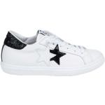 2Star, Weiße und schwarze Pailletten-Sneaker White, Damen, Größe: 40 EU
