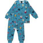 Reduzierte Blaue Villervalla Bio Kinderschlafanzüge & Kinderpyjamas aus Baumwolle Größe 98 2-teilig für den für den Winter 
