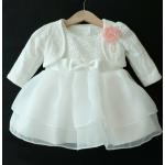 Weiße Kinderkleider mit Bolero aus Spitze für Babys 