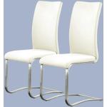 Reduzierte Weiße Fredriks Freischwinger Stühle aus Kunstleder Breite 100-150cm, Höhe 100-150cm, Tiefe 0-50cm 