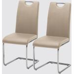 Reduzierte Beige roomscape Freischwinger Stühle aus Kunstleder Breite 0-50cm, Höhe 0-50cm, Tiefe 0-50cm 