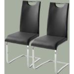 Reduzierte Schwarze Fredriks Freischwinger Stühle aus Stahl Breite 100-150cm, Höhe 100-150cm, Tiefe 0-50cm 