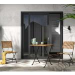 Reduzierte Braune Gartenstühle Metall aus Massivholz Outdoor Breite 0-50cm, Höhe 0-50cm, Tiefe 0-50cm 