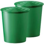 Grüne Regentonnen & Regenspeicher 301l - 400l aus Kunststoff mit Deckel 