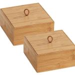 Braune WENKO Boxen & Aufbewahrungsboxen mit Deckel 2-teilig 