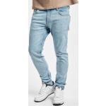 Hellblaue Bestickte Ripped Jeans & Zerrissene Jeans aus Baumwolle für Herren Größe L 