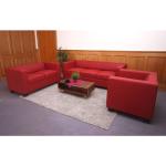 Rote Moderne Mendler Lille Couchgarnituren 3-2-1 aus Leder Breite 400-450cm, Höhe 50-100cm, Tiefe 300-350cm 2 Personen 