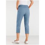 Blaue Casual Casual Looks Capri-Jeans mit Nieten mit Reißverschluss aus Baumwolle für Damen Größe XXL für den für den Sommer 