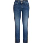 Reduzierte Blaue Elegante Essentiel Antwerp Slim Fit Jeans mit Galonstreifen mit Reißverschluss aus Baumwolle enganliegend für Damen 
