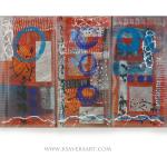 Moderne abstrakte Bilder aus Acrylglas handgemacht 100x150 