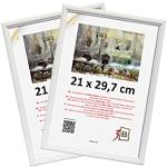 Weiße Landhausstil Fotowände & Bilderrahmen Sets aus Massivholz 21x30 2-teilig 
