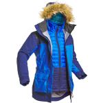 Reduzierte Blaue Wasserdichte Quechua Forclaz 900 3-in-1 Jacken aus Polyamid mit Kapuze für Damen Größe XL für den für den Winter 