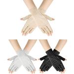 Hellbeige Fingerlose Handschuhe & Halbfinger-Handschuhe für Damen Größe M für den für den Sommer 