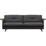 Reduzierte Schwarze Moderne Federkern Sofas aus Leder mit Armlehne Breite 200-250cm, Höhe 50-100cm, Tiefe 50-100cm 3 Personen 