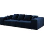 Royalblaue Gesteppte Modulare Sofas & Sofa Module aus Samt 3 Personen 