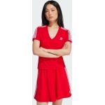Rote adidas V-Ausschnitt T-Shirts für Damen Größe XS 