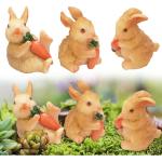 Reduzierte Hasen-Gartenfiguren aus Kunstharz 