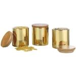 Goldene Runde Vorratsdosen Sets aus Porzellan 3-teilig 