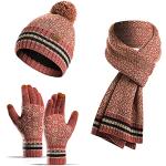 Rote Strick-Handschuhe mit Weihnachts-Motiv für Herren Größe XXL für den für den Winter 