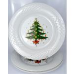 Weißes Hutschenreuther Rundes Weihnachtsgeschirr aus Porzellan 