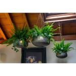 Runde Pflanzenampeln & Blumenampeln verzinkt aus Metall Indoor 3-teilig 