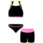 3-tlg. Bustier-Bikini v. RAINBOW Gr. 40 Oberteil + Bikinihose + Shorts
