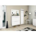 Reduzierte Weiße Moderne Garderoben Sets & Kompaktgarderoben aus Holz Breite 0-50cm, Höhe 100-150cm 3-teilig 