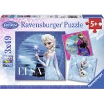 3 x 49 Teile Ravensburger Kinder Puzzle Disney Frozen Elsa, Anna und Olaf 09269