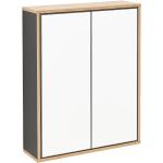 Weiße Fackelmann Rechteckige Spiegelschränke aus Holz vergrößernd Breite 0-50cm, Höhe 50-100cm 