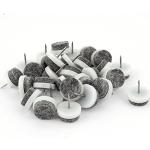 Silberne Runde Stuhlsocken aus Kunststoff Breite 0-50cm, Höhe 0-50cm, Tiefe 0-50cm 