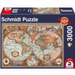 3000 Teile Schmidt Spiele Puzzles mit Weltkartenmotiv 