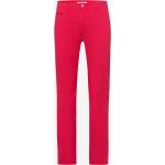 Rote Melierte Slim Fit Jeans mit Reißverschluss aus Baumwolle für Herren Größe L 