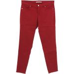 Bordeauxrote Raffaello Rossi Jane Slim Fit Jeans mit Reißverschluss aus Denim für Damen Größe L Weite 42 