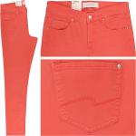 Korallenrote Skinny Jeans aus Denim für Damen 