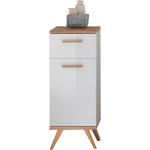Reduzierte Weiße Moderne Waschbeckenunterschränke & Badunterschränke mit Schublade Breite 0-50cm, Höhe 0-50cm 